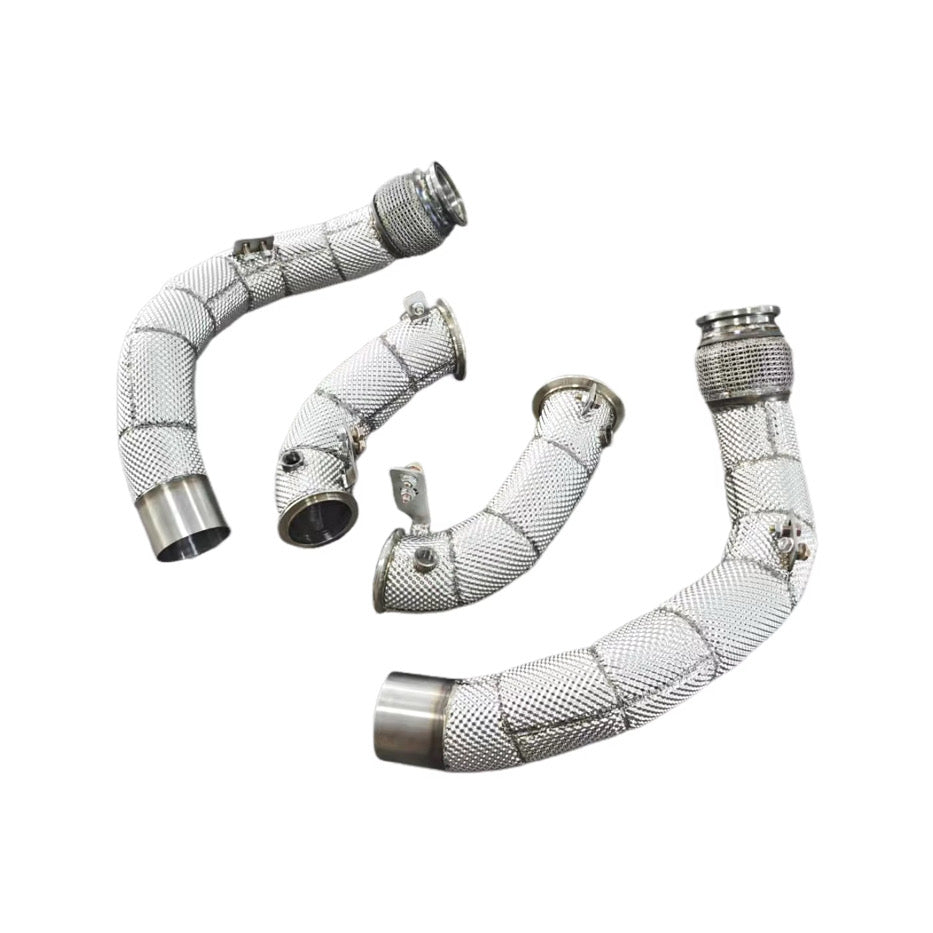 BMW X5M/X6M F9X Race Downpipes with HeatShield